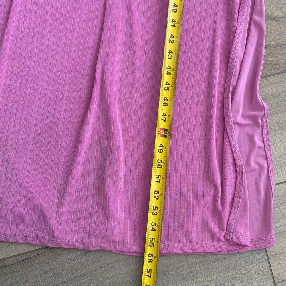 Free People Intimately Bare It All Ribbed Body Con Maxi Sleeveless Dress Pink M - Picture 9 of 10